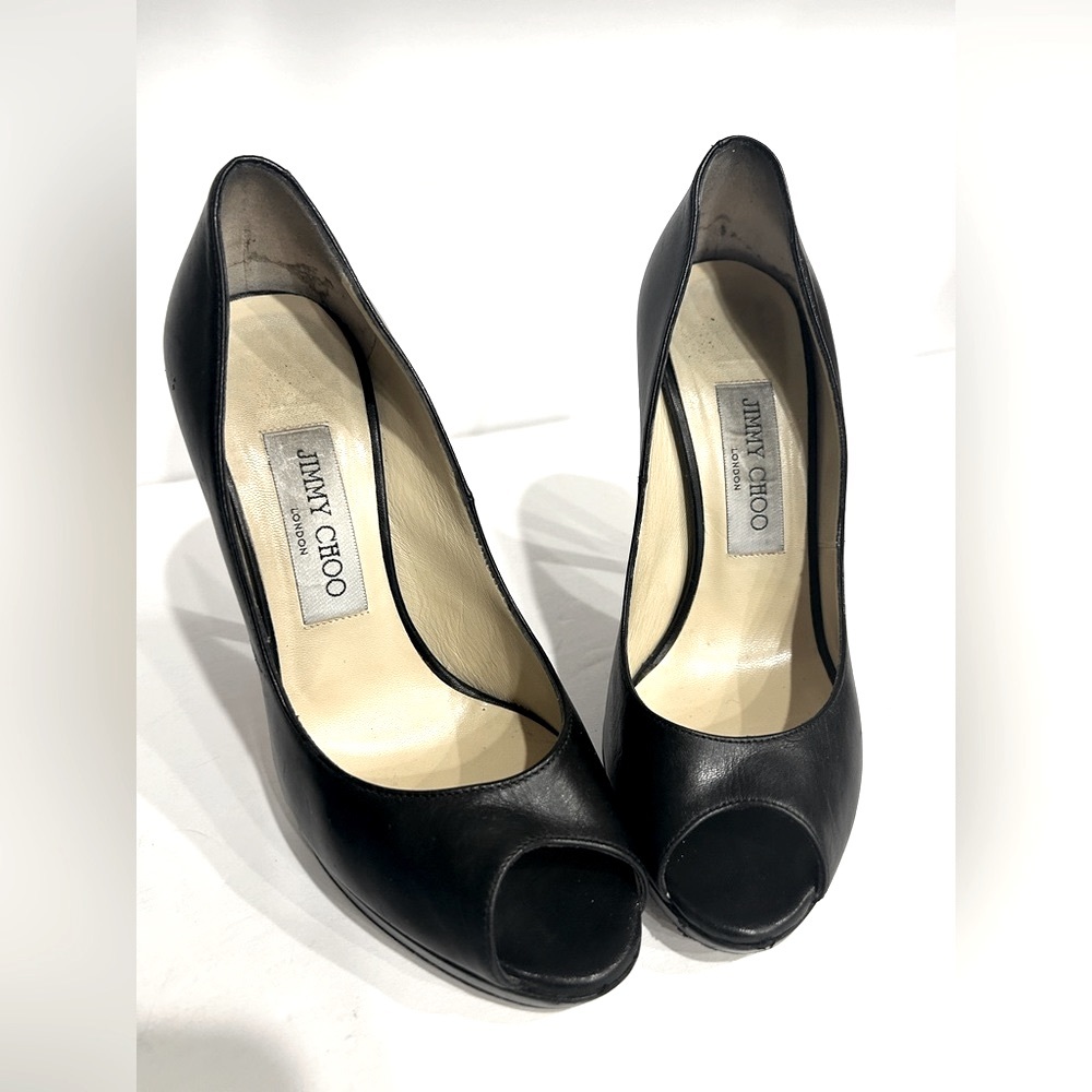 Jimmy Choo Classic Black Leather Heels